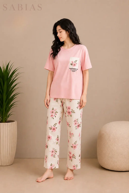 Roselle Pocket Women Nightwear Set Sb0028