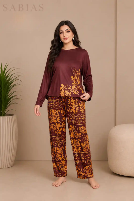 Marvelle Leaves Women Nightwear Set Sb0027