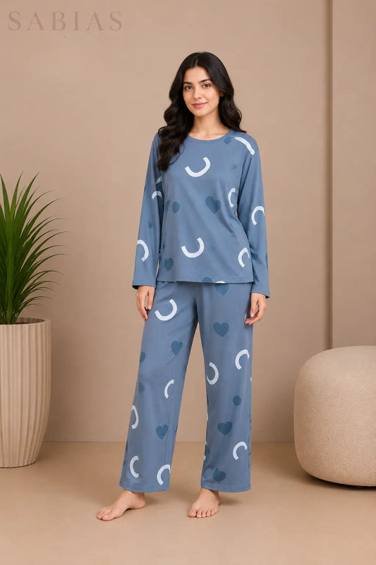 Pattern Print Women Nightwear Set Sb0037
