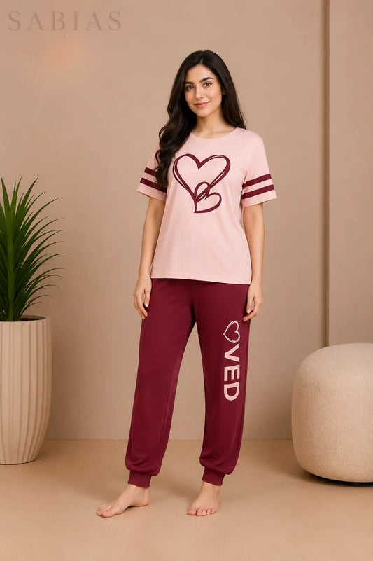 Soft Hearts Nightwear Set Sb0043