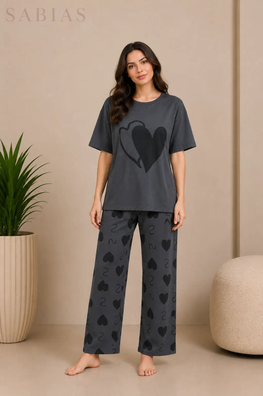 Double Heart Nightwear Set Sb0052